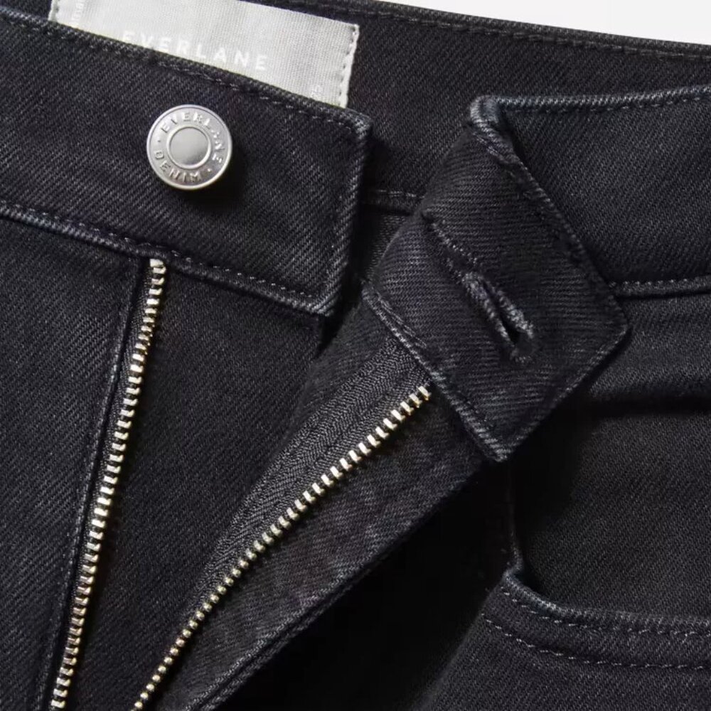Everlane Way High Jeans low stretch black color size 35 long high rise new tags - Picture 7 of 9